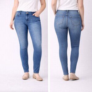 Democracy Womens Size 12 Ab Technology Skinny Jeans Blue Med Wash Stretch Denim